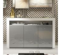 Aether Sideboard 155cm - White & Grey Gloss Doors