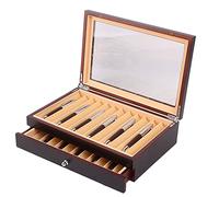 Aetherion 1 PCS 23 Slots Wooden Pen Storage Case Luxury 2 Layer Pen Display Organizer Transparent Window Fountain Pen-Collector Box 1