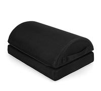 Aetherion 1 Piece Foot Rest Under the Work Desk, Black Double-Layer Adjustable Footstool Memory Foam Suitable for Office