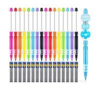 Aetherion 16Pcs Beadable Mechanical Pencils Drawing Pencils Mechanical Small Pencils for Writing Drawing Sketching DIY Handmade
