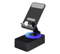 Aetherion 3-In-1 Mobile Phone Holder, Audio Power Bank, Bluetooth Call Speaker, Multi-Function Foldable Rotating Desktop Easy to Use Black
