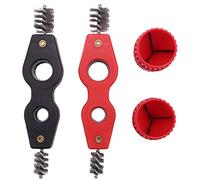 Aetherion 4 Pcs Copper Pipe Cleaner and Reamer Set Inner-Outer Reamer Pipe and Tube Deburring Reamer Chamfer Tool (Red+Black)