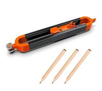 Aetherion Contour Measuring Tool with Lock for Pencil - Wood Scribe Tool Edge Corner Measuring Profile Duplicator with 3 Pencils