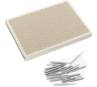 Aetherion Honeycomb Ceramic Soldering Board with Needles Rectangle Soldering Honeycomb Panel Jewelry Making Tools,Soldering Block