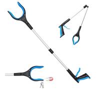 AetherPeak 33''/83cm Foldable Litter Pickers. Extra - Long Grabber Stick with 360° Rotating Magnetic Anti - Slip Claw. Ideal for Adults, Disabled & Elderly. Effortlessly Pick up Litter. (Blue)