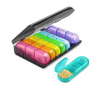 AetherPeak Portable Weekly Pill Box | 7 Day 3X/Day Moisture-Proof Pill Organiser. Large Storage for Medication, Vitamins & Supplements - EU-Friendly Travel & Daily Tablet Box (Multicolor)