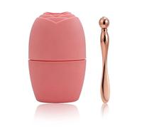 AetherPeak Rose-Pattern Silicone Ice Roller & Cream Applicator Massage Stick - 2-in-1 Skin Care Tool for Face/Eye Tool for Cooling (Pink)