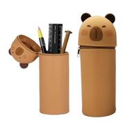 Aethryon 2-in-1 School Pencil Case Made of Soft Silicone, Kawaii Pencil Case, Cartoon Pencil Case, Table Pen Holder, Stand Up Pencil Case, capybara, Cartoon