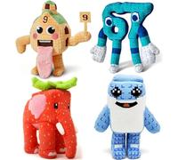 AETHYLC Steal a Brainrot plush, cute Italian toy Tralalero plush, fun stuffed animal gift for fans, perfect soft plush toy decoration and collection (Elephant) (Colorful-4pcs)