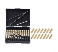 Aetluxery 120pcs 2x3x15mm Hot Stamping Copper Letters Set for Thermal Ribbon Printing Font Compatible with DY-8 For HP-241 Date Coding Machines, Batch Number Marking on