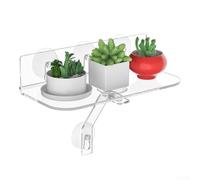 Aetluxery Acrylic Window Sill Plant Shelf W/Strong Suction Cups And Legs, Clear Hanging Wall Mount Stand No Drill, Modern Display Rack For Home Garden Bathroom(1pc)