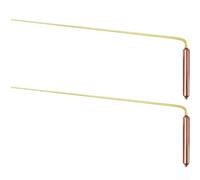 Aetluxery Copper Dowsing Rods Set with Metal Detecting Capability for Water, Gold and Mineral Search, 2 Pieces Brass Finish Divination Tools for Treasure Hunting,