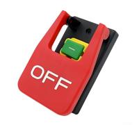 Aetluxery Electromagnetic Button Control Switch 4 Pin AC250V 16A IP54 Waterproof Safety Stop for Table Saw Bench Drill Lathe Garden Machinery with Self-Locking Green