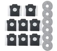 Aetluxery Microfiber Mop Cloth + Dust Bags Kit for MOVA E30, L10s Pro, For Ultra Heat/For X40/For X50/L40/ Robot Vacuum Cleaners - 8 Cloths & 6 Bags, Clog-, St