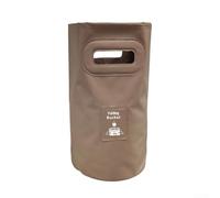 Aetluxery Portable Foldable Water Bucket For Camping And Fishing, Thickened PVC Collapsible Pail With Integrated Handle For Outdoor Travel Car Cleaning, 44X30cm(15L khaki)