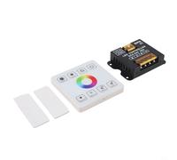 Aetluxery RGB LED Touch Panel Dimmer Controller DC 5V-24V 30A with RF Wireless Remote, Wall Mount For Ultra-Thin Design for RGB LED Strip Lights, Adjustable Brightness and
