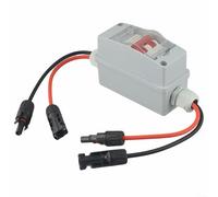 Aetluxery Solar Photovoltaic DC Circuit Breaker 2P 32A 500V IP65 Waterproof Disconnect Switch Distribution Box for Grid-Connected or Off-Grid Solar Power Systems with(With wire)