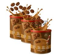 AETN Creations Café Latte Meal Replacement Shake - 3 Tins (365g Each, 10 Servings Per Tin) - High Protein, Low Sugar Slim Fast Style Bundle with AETN Meal Planner Guide