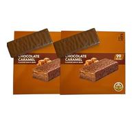 AETN Creations Chocolate Caramel Snack Bars - 2 x 6 Packs (12 Bars Total) - 99kcal Low Calorie Slim Fast Style Cereal Bars with AETN Meal Planner Guide