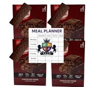 AETN Creations Chocolate Fudge Meal Bars - 4 Packs (16 Bars Total) - 201kcal Slim Fast Style High Protein Snack Bars with Vitamins, Fibre & AETN Meal Planner Guide