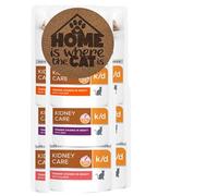 AETN Creations Kidney Care Renal K/D Wet Cat Variety Pack - 12 x 85g Chicken, Beef & Salmon Flavours for Kidney Support with AETN Exclusive Cat Quote Coaster
