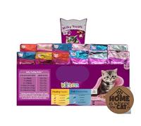 AETN Creations Kitten Wet Mixed Pack 6 Fish 6 Poultry in Jelly with Milky Treats and AETN Creations Cat Coaster, Perfect for Happy, Healthy, Growing Kittens