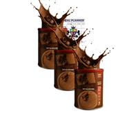 AETN Creations Meal Replacement Shake Powder - Pack of 3 Chocolate Flavour Tins (365g Each) - High-Protein, Low-Sugar, 10 Servings Per Tin + Meal Planner Guide