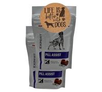 AETN Creations Pill Assist for Medium & Large Dogs 2 x 224g Bundle - Easy Way to Give Medicine to Dogs - with Exclusive AETN Dog Coaster