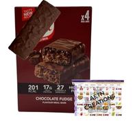 AETN Creations® Slim-Fast Style Meal Replacement Bars Chocolate Fudge, 4x60g - Low Calorie, High Protein and Fibre Meal Bars for Weight Loss Diet with Meal Planner