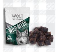 AETN Creations Wolf of Wilderness Wild Bites 3 x 180g Variety Pack Grain-Free Dog Treats in High Valley Beef, Scandinavia & Canada Flavours with AETN Cork Coaster Gift