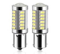 AETPI 2PCS P21W 1156 BA15S LED Bulb White 6000K 1650LM 9V-16V Super Bright 50000 Hours Life for Reverse Lights Turn Signal RV Lights Drl Tail Backup Stop Lamp Rear Fog Position