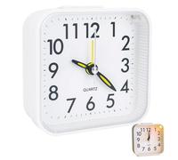 AETPI Alarm Clocks Bedside with Nightlight Silent Analogue Alarm Clock Non Ticking Travel Clock Battery Powered Christmas New Year Birthday Gift for Heavy Sleepers Elderly Kids Bedrooms Office