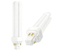 AETPI Compact Fluorescent Bulb 18W, G24q-2 4 Pin Warm White 2700K 1200LM, 2U Double Turn Tube Energy Saving Lamp PLC CFL Light Bulb Non-Dimmable for Bathroom Bedroom Corridor Kitchen Office Hallway