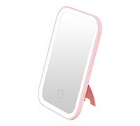 AETPI Rechargeable Travel Makeup Mirror 3 Color LED Lighted Vanity Mirror Portable Dimmable Touch Screen Warm Natural Cool Light Beauty Tabletop Cosmetic Mirror for Dressing Table Bathroom