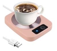 AETPI Smart Coffee Mug Warmer,Electric Beverage Cup Warmer with Aluminum Heating Panel 55°C Constant Temperature for Desk Coffee Mug Heater USB Powered for Tea Milk Home Office(Pink)