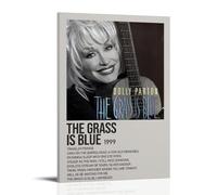AETQWOEGEWE Dolly Parton Album The Grass Is Blue Poster Canvas Decoration Modern Art Posters Elegant Art Esthetic Print for Living Room Bed Room 20x30inch(50x75cm) Frame-style