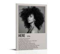 AETQWOEGEWE HERE by Alicia Keys Poster Canvas Decoration Modern Art Posters Elegant Art Esthetic Print for Living Room Bed Room 24x36inch(60x90cm) Frame-style