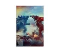 AETQWOEGEWE King Kong And Godzilla Poster Canvas Decoration Modern Art Posters Elegant Art Esthetic Print for Living Room Bed Room 12x18inch(30x45cm) Unframe-style