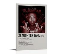 AETQWOEGEWE The Slaughter Tape by 21 Savage Poster Canvas Decoration Modern Art Posters Elegant Art Esthetic Print for Living Room Bed Room 20x30inch(50x75cm) Frame-style