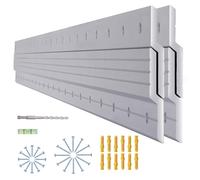 Aetubree 2 Pairs French Cleat Picture Hanger, 41" Heavy Duty Aluminium Z bar Hanger Interlocking Panel Clip Wall Mounting Bracket Hardware Kit for Whiteboard, Shelf, Artwork, Cabinet, Art Frames