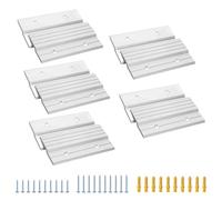 Aetubree 5 Pairs French Cleat Picture Hanger, 4" Heavy Duty Aluminium Z bar Hanger Interlocking Panel Clip Wall Mounting Bracket Hardware Kit for Whiteboard, Shelf, Artwork, Cabinet, Art Frames