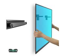 Aetubree No Drill TV Wall Mount, TV Brackets for 22-55 inch Flat Screen TVs Ultra Slim TV Wall Bracket Universal Hold Up to 45KG, Max VESA 400x400mm, +5° Tilt, Easy Install (Black)