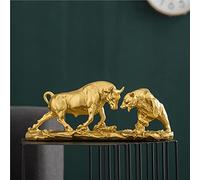 AETVRNI Handcrafted Wall Street Bull and Bear Sculptures- Unique Decor for Financial Professionals,Gold