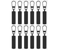 Aeuezxx Spare Zipper Pulls, 12 PCS Metal Zipper Pull Tabs Removable, Replacement Metal Zippers Pull Luggage, Purse, Clothes, Jeans, Suitcase