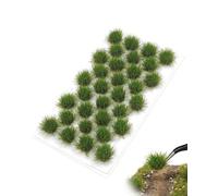 AEUXZA Model Making Grass Tufts, 32 Pieces Summer Green, Realistic Scattered Grass & Artificial Grass for Diorama, Railway & Miniature Landscape
