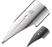 AEUXZO Compatible with Lamy Nib Set,In EF Sizes,Universal Replacement Nibs for Lamy,Safari, Al-Star & Vista Fountain Pens,Silver and Black,Durable & Smooth Writing Experience(2)