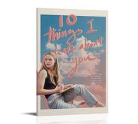 AEUYWQHKEKG 10 Things I Hate About You Posters Aesthetic Vintage Wall Art Canvas Poster Decorative Painting Living Room Bed Room Decor 20x30inch(50x75cm) Frame-style