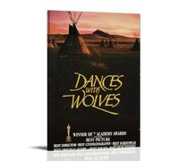 AEUYWQHKEKG Dances with Wolves Posters Aesthetic Vintage Wall Art Canvas Poster Decorative Painting Living Room Bed Room Decor 16x24inch(40x60cm) Frame-style