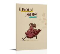 AEUYWQHKEKG Enola Holmes Movie 3 Posters Aesthetic Vintage Wall Art Canvas Poster Decorative Painting Living Room Bed Room Decor 24x36inch(60x90cm) Frame-style