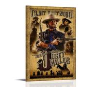 AEUYWQHKEKG The Outlaw Josey Wales Posters Aesthetic Vintage Wall Art Canvas Poster Decorative Painting Living Room Bed Room Decor 20x30inch(50x75cm) Frame-style